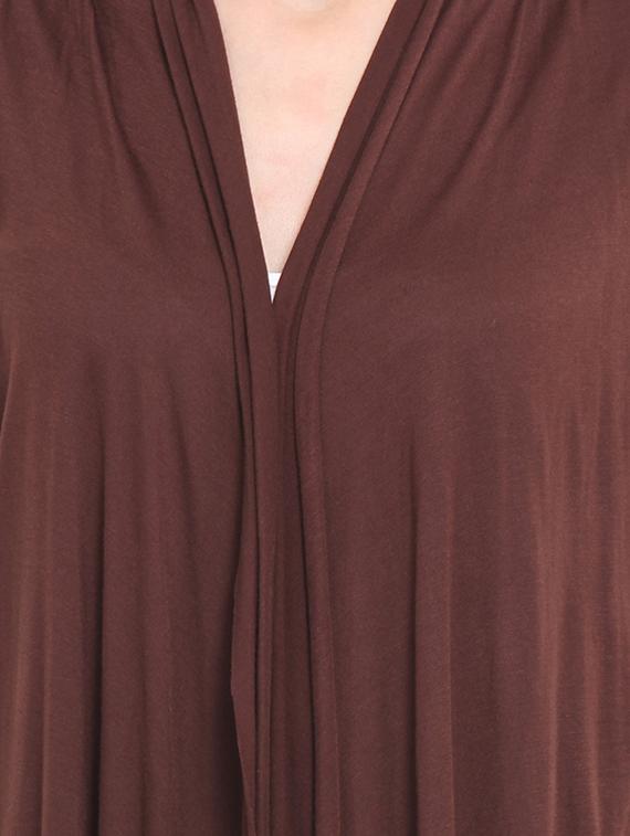 brown viscose shrug - 9947724 - Standard Image - 3