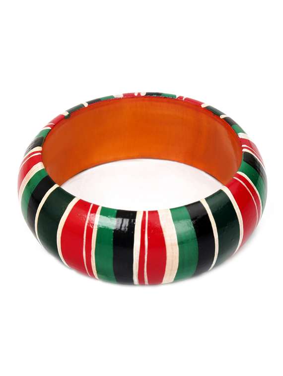 multi colored wood bangle