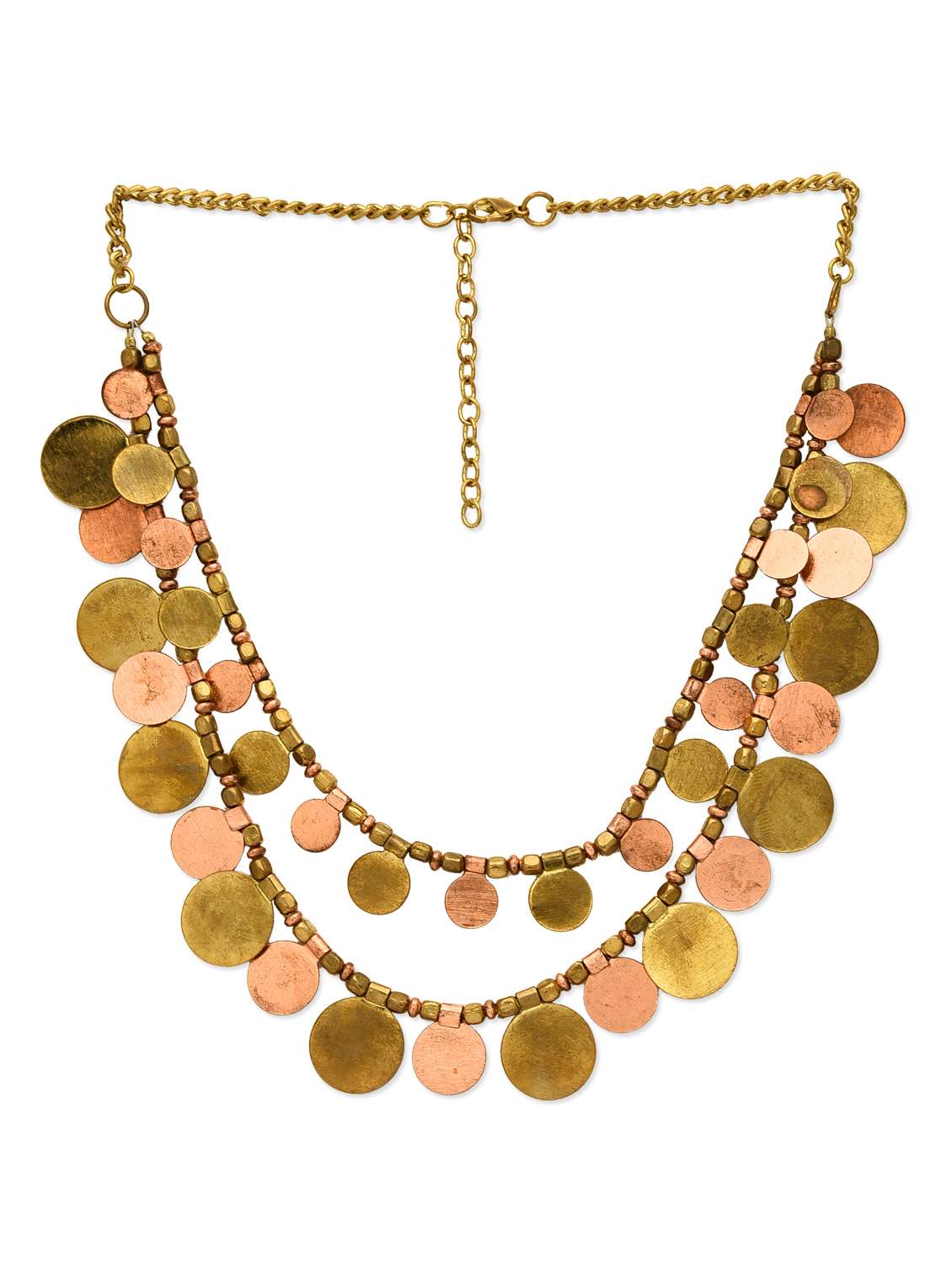 Buy online Gold And Copper Coins Necklace from Imitation Jewellery