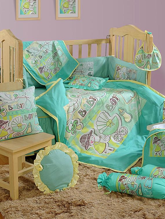 Swayam Digitally Printed Cot Bumper (Large / Std Size) 10"x160" (25x410cm) With 400 Gsm Polyfil Inside, No Oozing Out Of Fiber ( - By - 9995998