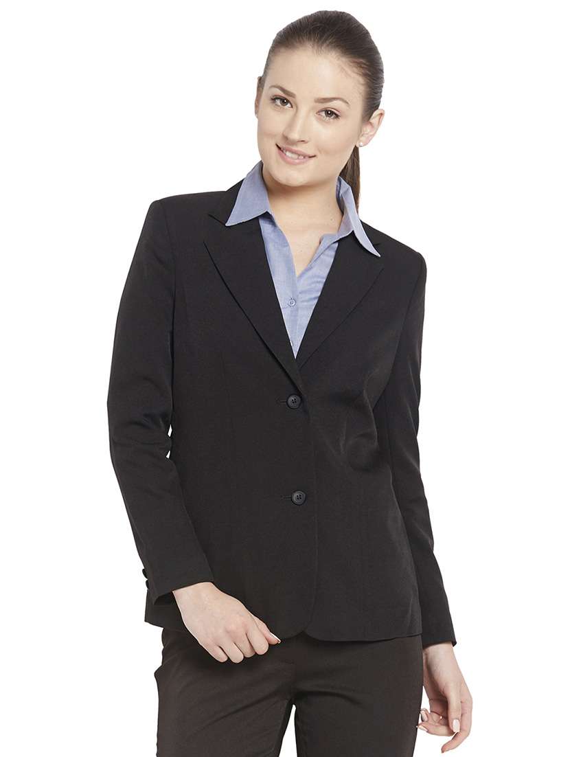 Black Blazer Women's Cotton Blazers Formal Dress Online
